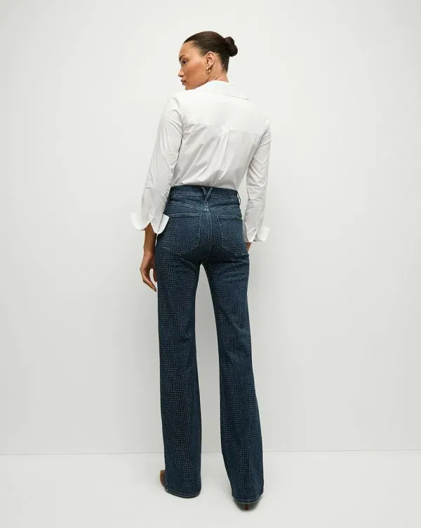 Crosbie Rhinestone WideLeg Jean Indigo Rinse Women Veronica Beard Jeans Crosbie Rhinestone WideLeg Jean Indigo Rinse Women Veronica Beard Jeans