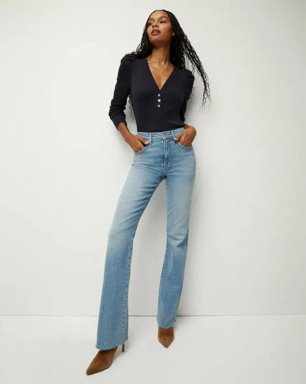 Dekalb PuffSleeve Top Navy Women Veronica Beard Tops Dekalb PuffSleeve Top Navy Women Veronica Beard Tops