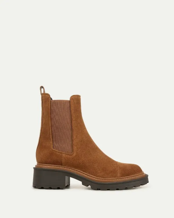Delilah Suede Bootie Caramel Women Veronica Beard Shoes
