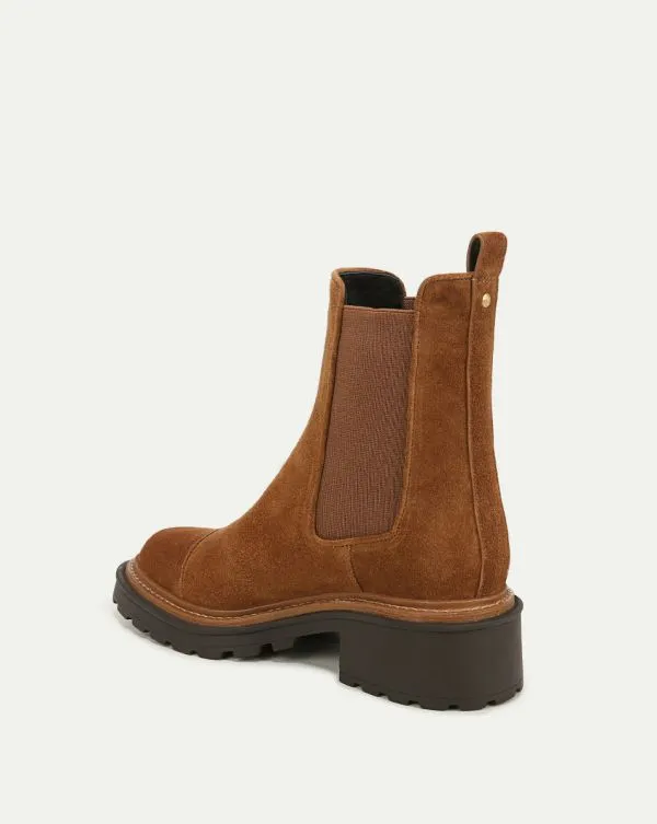 Delilah Suede Bootie Caramel Women Veronica Beard Shoes