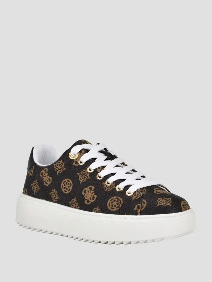 Denesa Peony LowTop Sneakers Medium Brown Sneakers GUESS Women