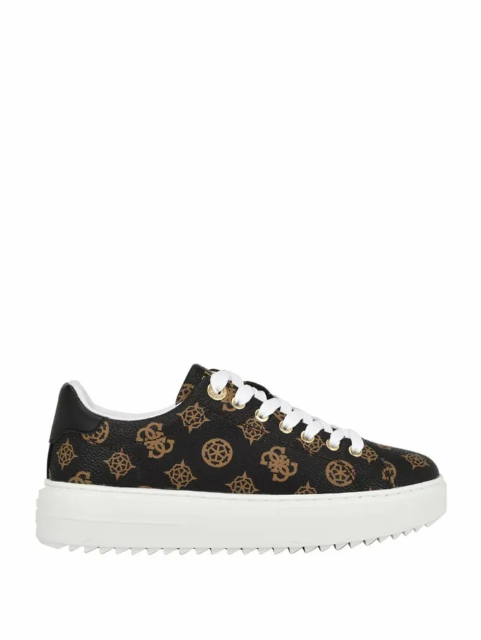 Denesa Peony LowTop Sneakers Medium Brown Sneakers GUESS Women Denesa Peony LowTop Sneakers Medium Brown Sneakers GUESS Women