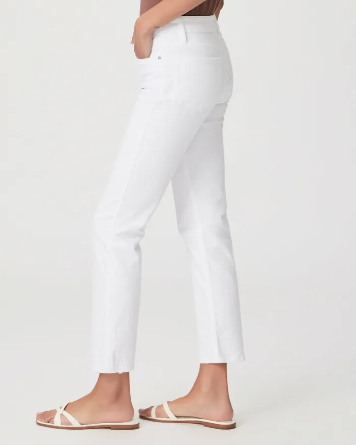 Denim Amber Straight Jean 8211 Crisp White Distressed 8211 PAIGE Women