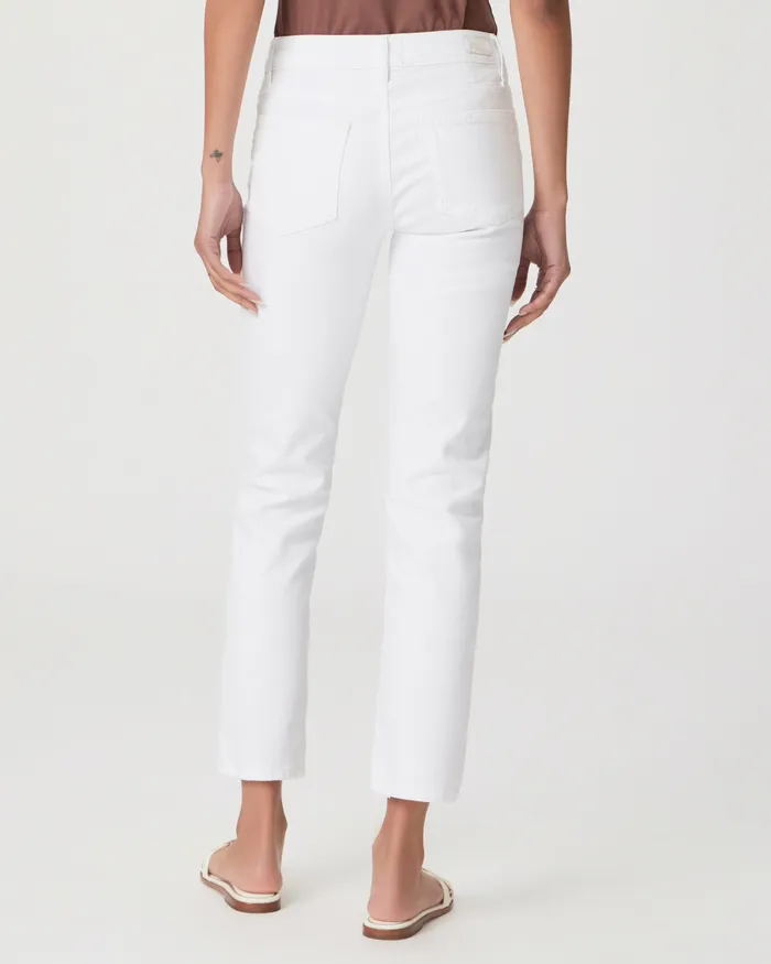 Denim Amber Straight Jean 8211 Crisp White Distressed 8211 PAIGE Women
