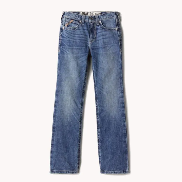 Denim Kids Ariat B4 Relaxed Graysill Boot Cut Jean Nelson Denim Kids Ariat B4 Relaxed Graysill Boot Cut Jean Nelson