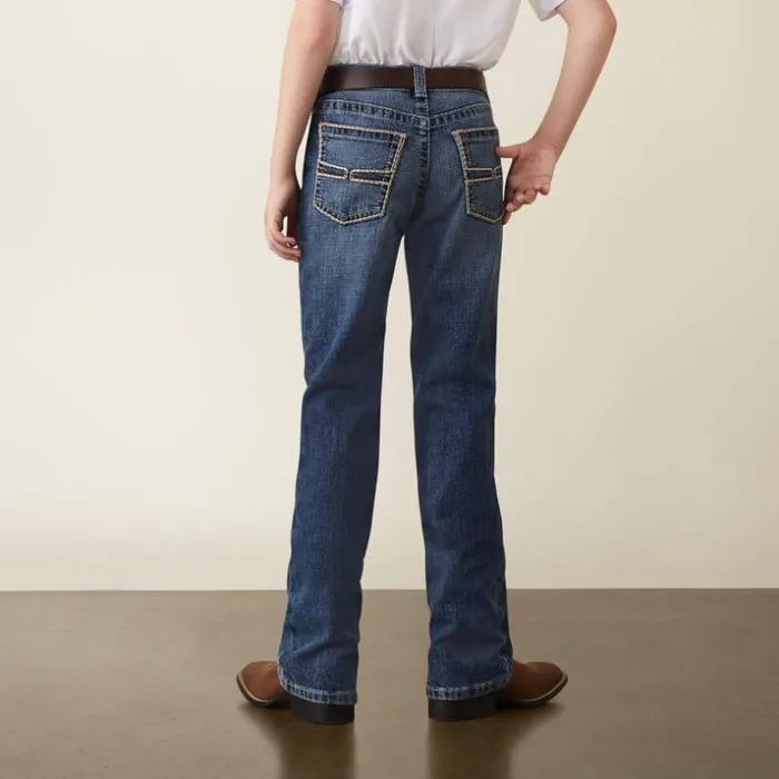 Denim Kids Ariat B4 Relaxed Graysill Boot Cut Jean Nelson Denim Kids Ariat B4 Relaxed Graysill Boot Cut Jean Nelson