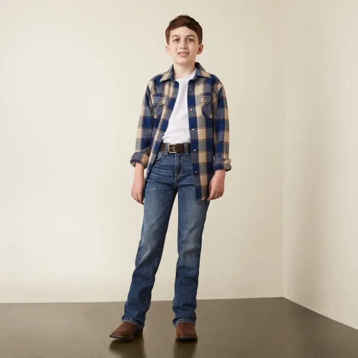 Denim Kids Ariat B4 Relaxed Graysill Boot Cut Jean Nelson Denim Kids Ariat B4 Relaxed Graysill Boot Cut Jean Nelson