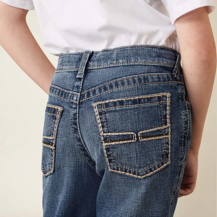 Denim Kids Ariat B4 Relaxed Graysill Boot Cut Jean Nelson Denim Kids Ariat B4 Relaxed Graysill Boot Cut Jean Nelson