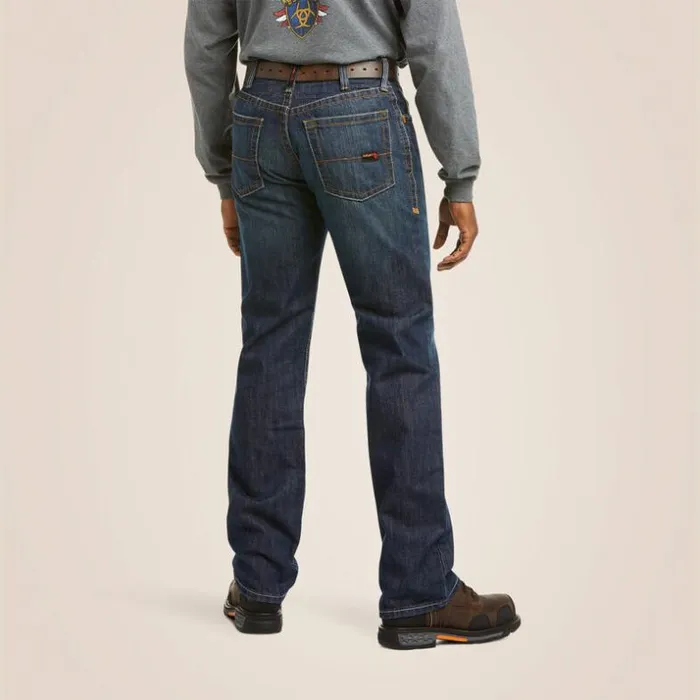 Denim Men Ariat FR M4 Relaxed Basic Boot Cut Jean Shale Denim Men Ariat FR M4 Relaxed Basic Boot Cut Jean Shale