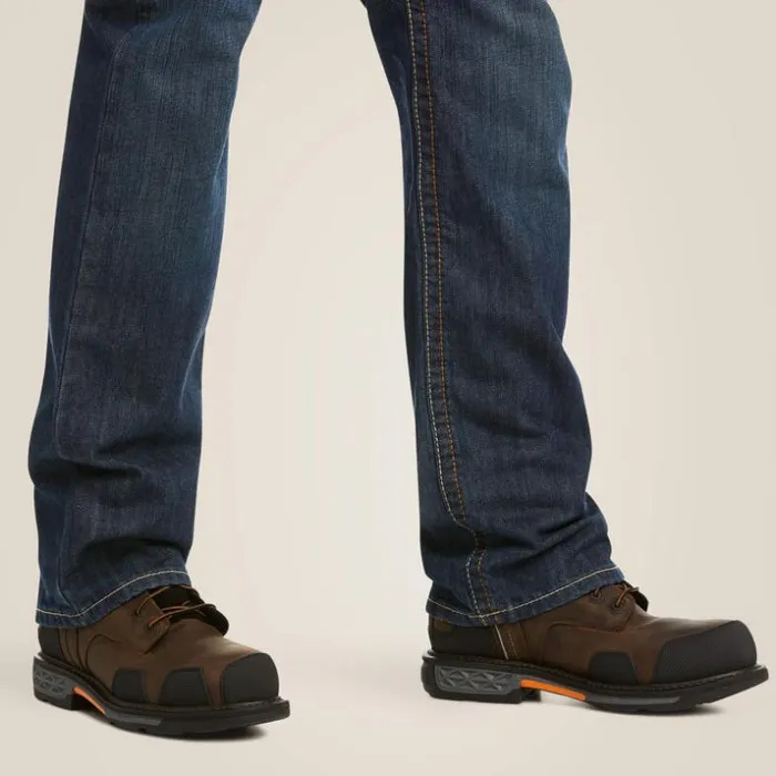 Denim Men Ariat FR M4 Relaxed Basic Boot Cut Jean Shale Denim Men Ariat FR M4 Relaxed Basic Boot Cut Jean Shale