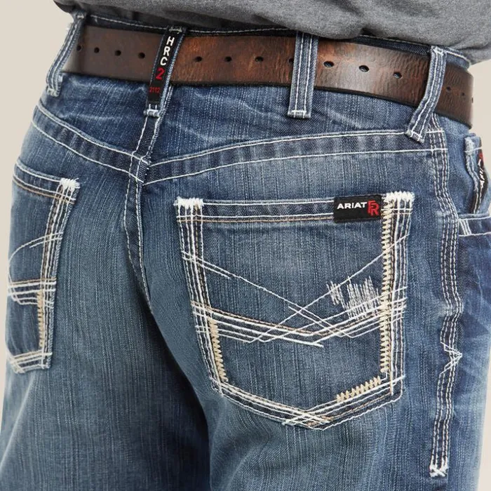 Denim Men Ariat FR M4 Relaxed Ridgeline Boot Cut Jean Glacier Denim Men Ariat FR M4 Relaxed Ridgeline Boot Cut Jean Glacier