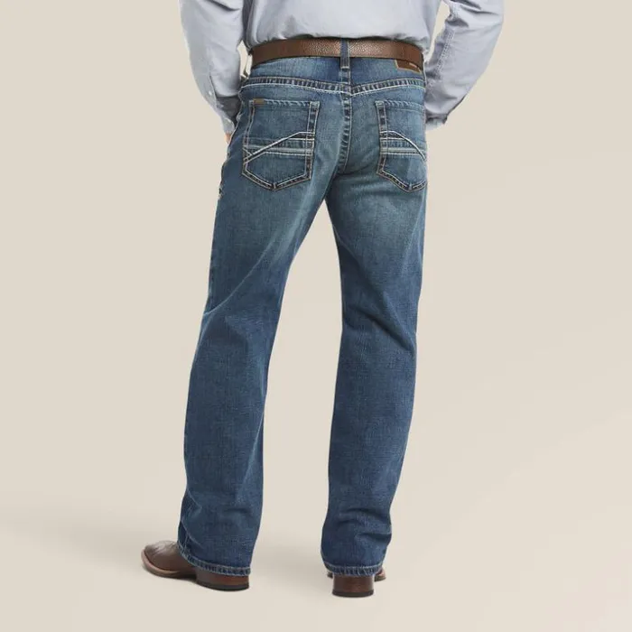 Denim Men Ariat M4 Low Rise Stretch Preston Boot Cut Jean Silverton