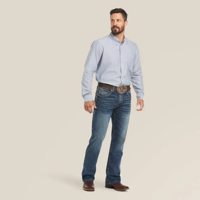 Denim Men Ariat M4 Low Rise Stretch Preston Boot Cut Jean Silverton