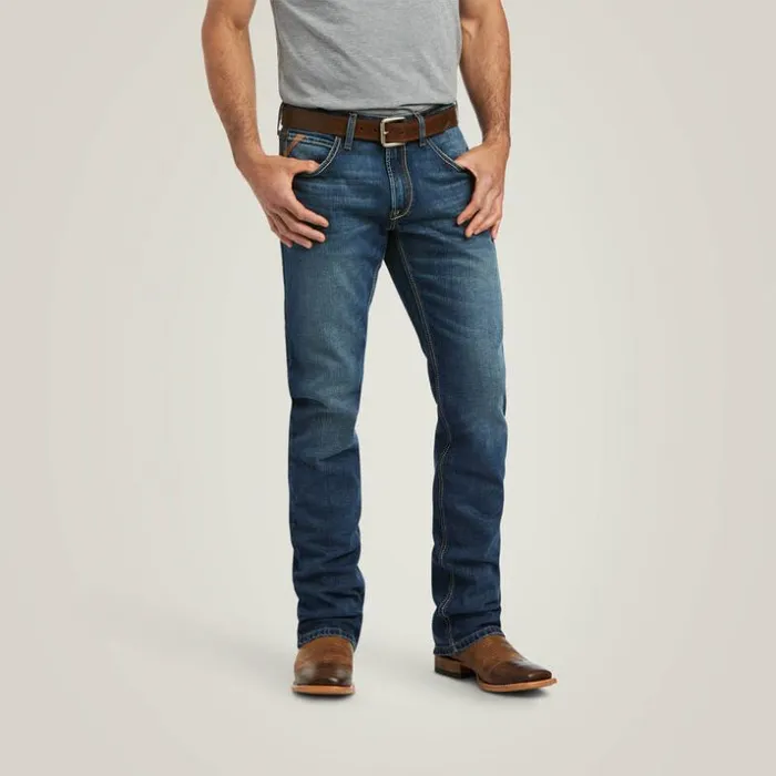 Denim Men Ariat M5 Straight Stretch Madera Stackable Straight Leg Jean Heath