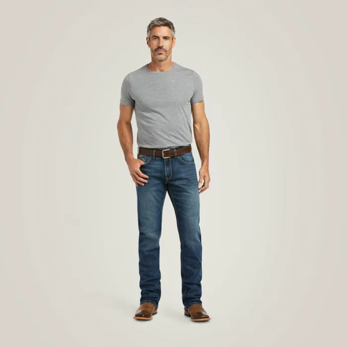 Denim Men Ariat M5 Straight Stretch Madera Stackable Straight Leg Jean Heath