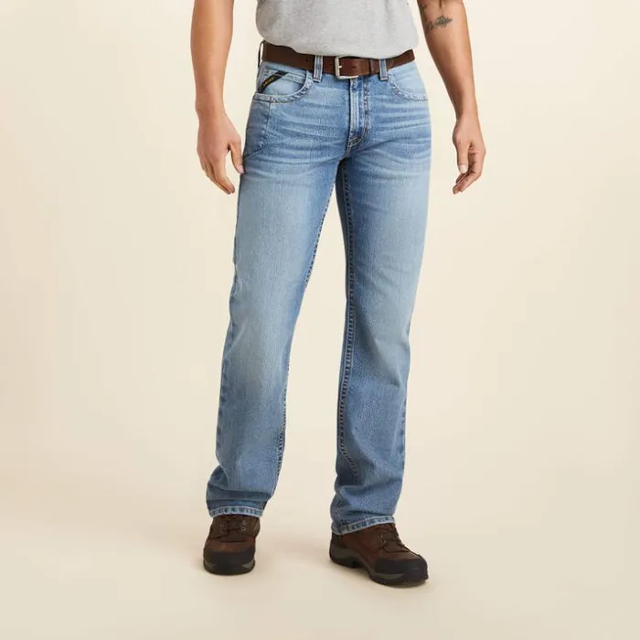 Denim Men Ariat Rebar M5 Straight DuraStretch Edge Straight Leg Jean Merced
