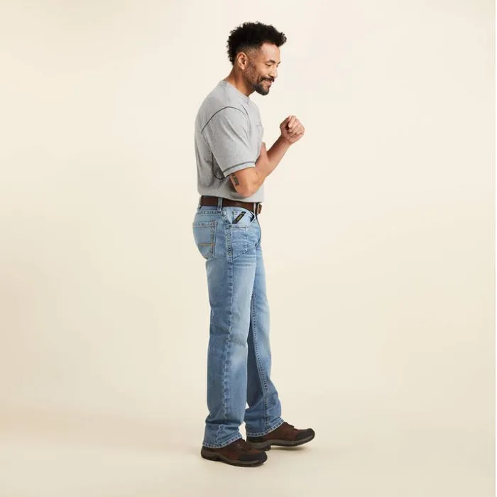 Denim Men Ariat Rebar M5 Straight DuraStretch Edge Straight Leg Jean Merced