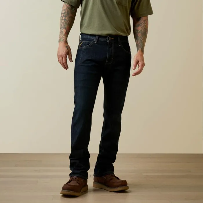 Denim Men Ariat Rebar M7 Slim DuraStretch Basic Stackable Straight Leg Jean Blackstone