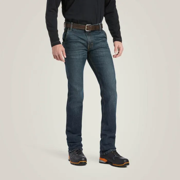 Denim Men Ariat Rebar M7 Slim DuraStretch Workhorse Straight Leg Jean Mccoy