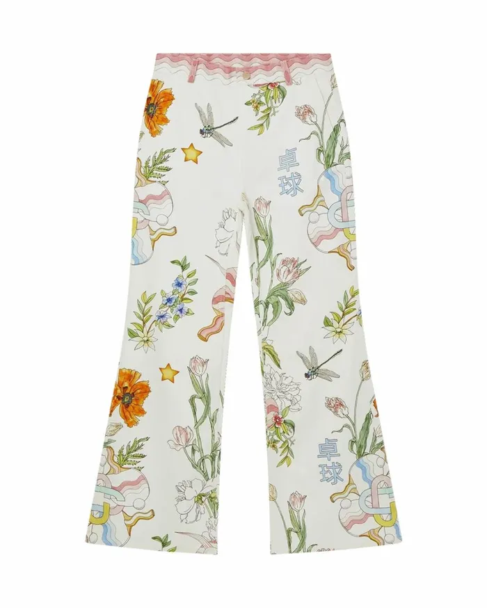 Denim Men Casablanca Paris Denim Ping Pong Fleurie Jour Trousers