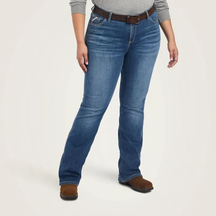 Denim Women Ariat Rebar Riveter Boot Cut Jean Malibu