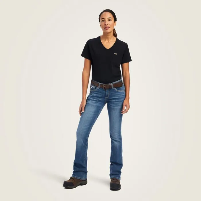 Denim Women Ariat Rebar Riveter Boot Cut Jean Malibu