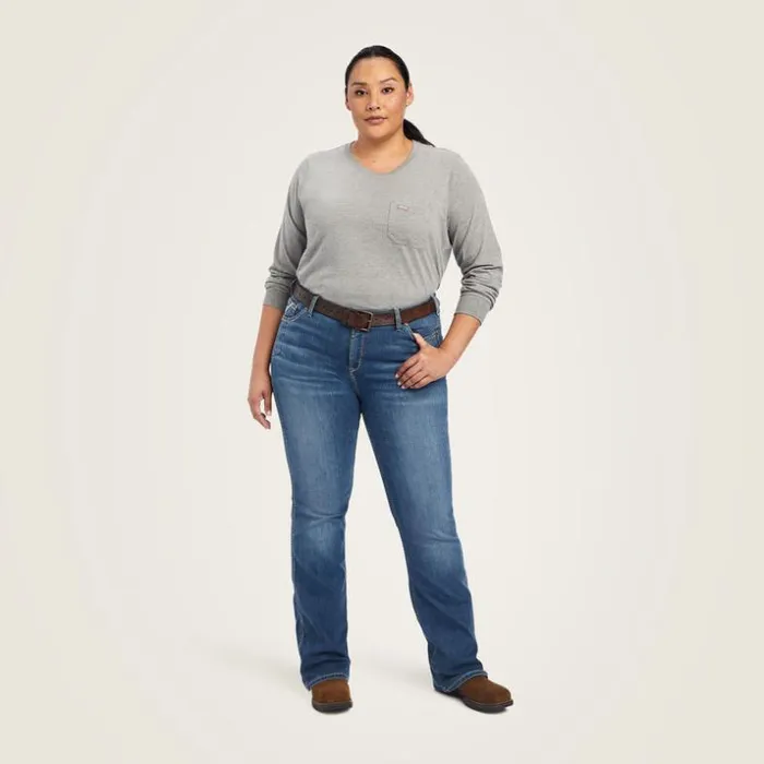 Denim Women Ariat Rebar Riveter Boot Cut Jean Malibu