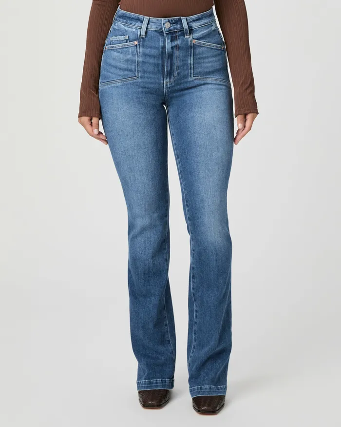 Denim Women Flaunt Denim Iconic Flare Jean 8211 Beloved PAIGE