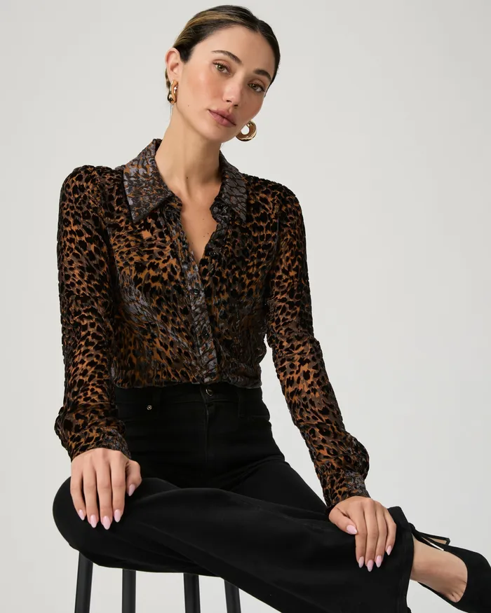 Desano Shirt 8211 Landslide Multi Velvet Women Tops and Blouses PAIGE