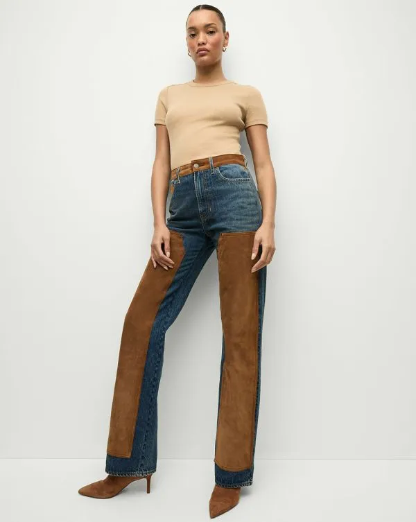 Draya Tee Khaki Women Veronica Beard Tops Draya Tee Khaki Women Veronica Beard Tops