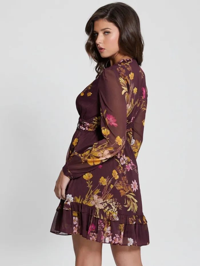 Dresses and Jumpsuits GUESS Women Eco Brigida Chiffon Flare Dress Bountiful Print Dresses and Jumpsuits GUESS Women Eco Brigida Chiffon Flare Dress Bountiful Print