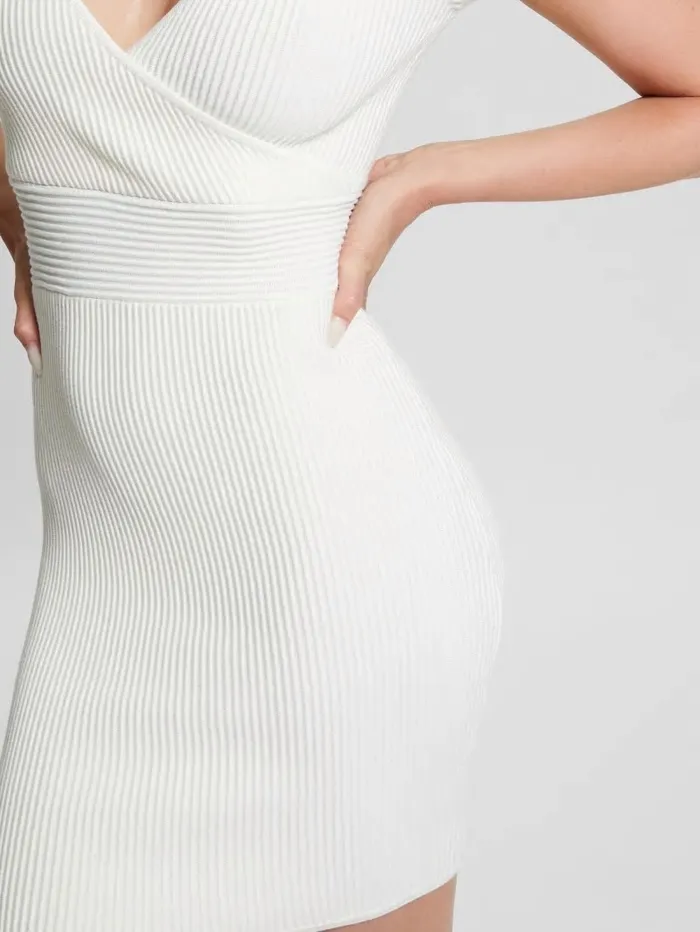 Dresses and Jumpsuits GUESS Women Eco Elise Knit Dress Dove White Dresses and Jumpsuits GUESS Women Eco Elise Knit Dress Dove White