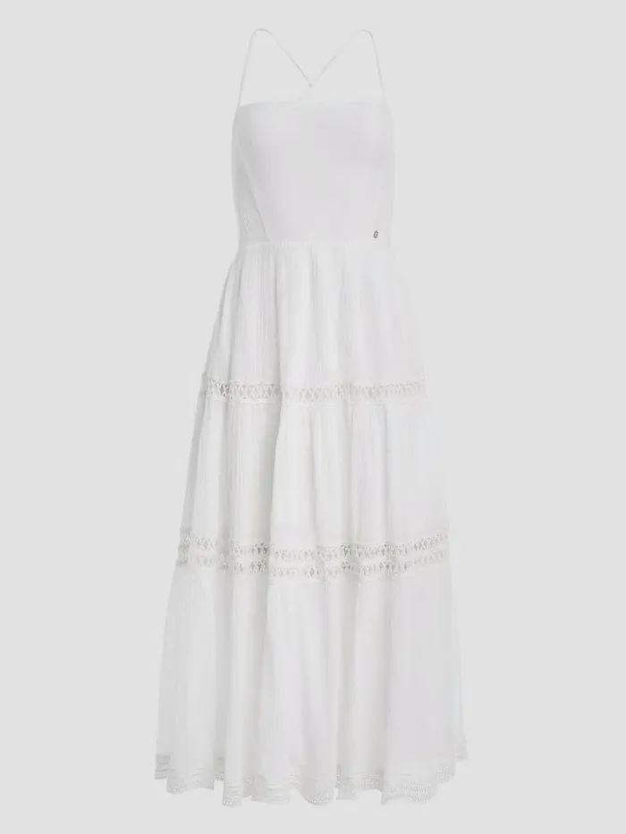 Dresses and Jumpsuits GUESS Women Lace Maxi Safa Dress Pure White Dresses and Jumpsuits GUESS Women Lace Maxi Safa Dress Pure White