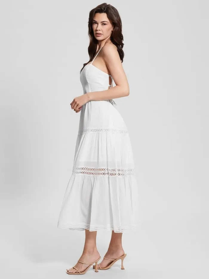 Dresses and Jumpsuits GUESS Women Lace Maxi Safa Dress Pure White Dresses and Jumpsuits GUESS Women Lace Maxi Safa Dress Pure White