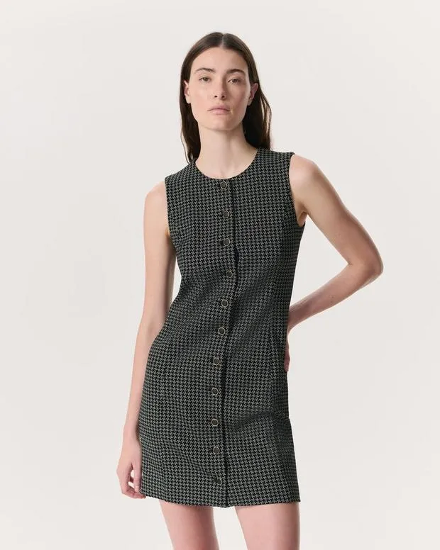 Dresses and Skirts Irina Houndstooth Ponte Mini Dress Navy Multi rag and bone Women Dresses and Skirts Irina Houndstooth Ponte Mini Dress Navy Multi rag and bone Women