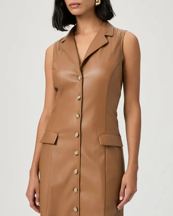 Dresses PAIGE Women Graciella Dress 8211 Argan Oil Faux Leather