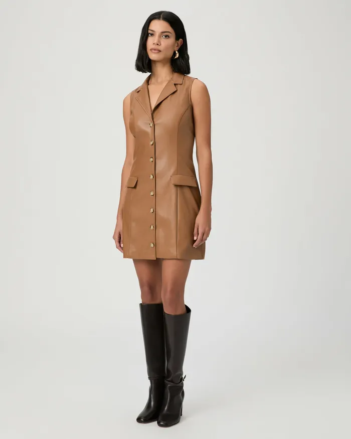 Dresses PAIGE Women Graciella Dress 8211 Argan Oil Faux Leather