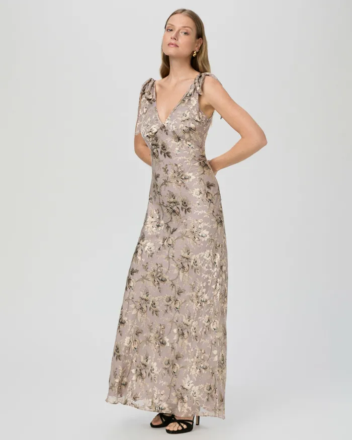 Dresses PAIGE Women Vialla Dress 8211 Pewter Multi Satin Dresses PAIGE Women Vialla Dress 8211 Pewter Multi Satin