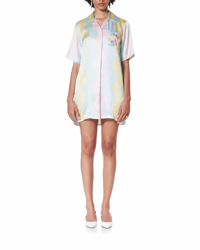 Dresses Women Casablanca Paris Casa Shell Wave Silk Dress