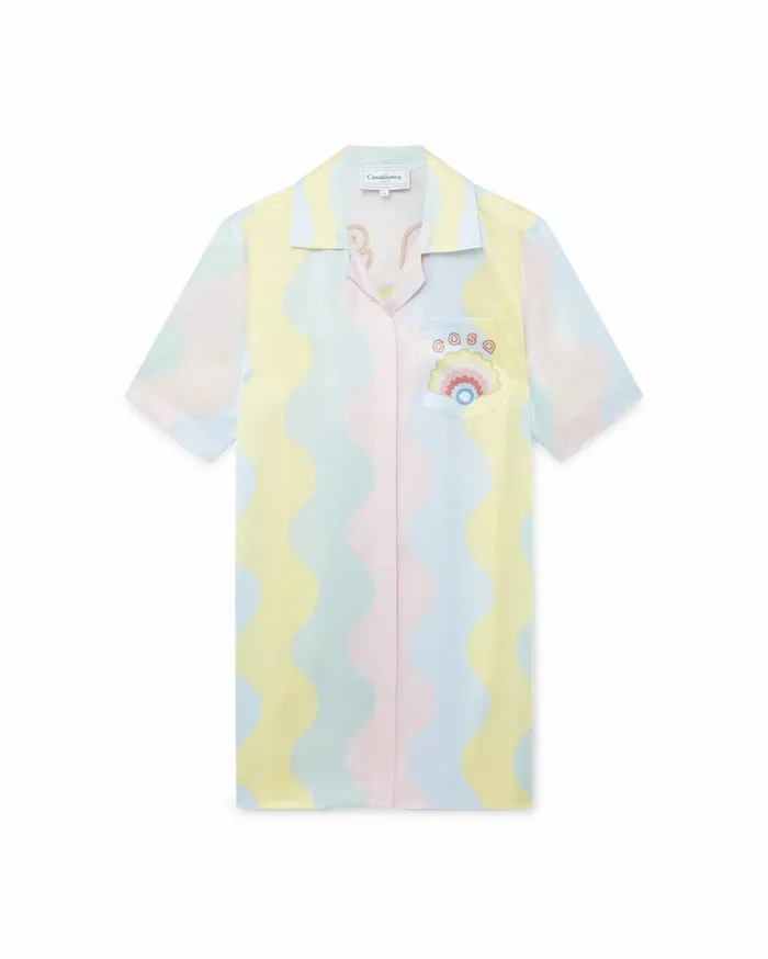 Dresses Women Casablanca Paris Casa Shell Wave Silk Dress