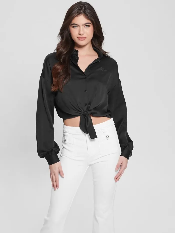 Eco Bow Jun Shirt Black Tops GUESS Women