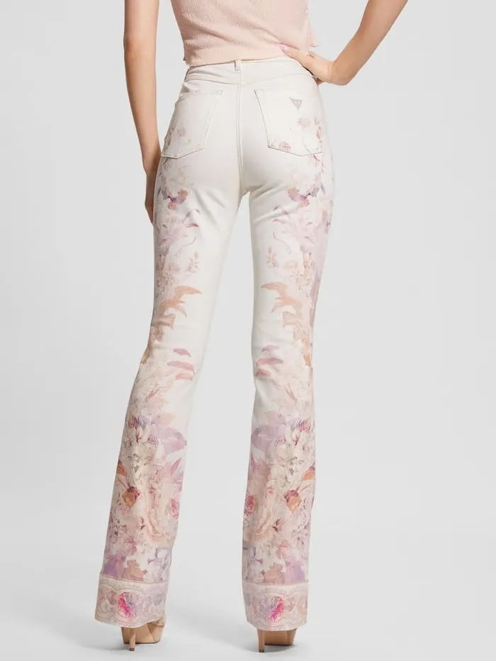 Eco Pop 821770s Floral Print Flare Jeans Harmony W Jeans and Denim GUESS Women Eco Pop 821770s Floral Print Flare Jeans Harmony W Jeans and Denim GUESS Women