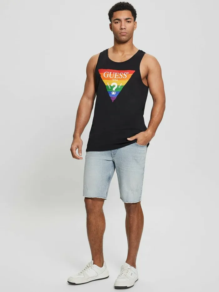 Eco Pride Logo Tank Black Men TShirts and Tanks GUESS