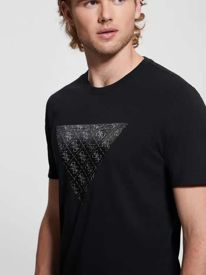 Eco Triangle Crewneck Tee Black Activewear GUESS Men Eco Triangle Crewneck Tee Black Activewear GUESS Men