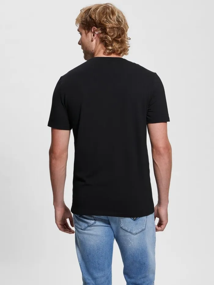 Eco Triangle Crewneck Tee Black Activewear GUESS Men Eco Triangle Crewneck Tee Black Activewear GUESS Men