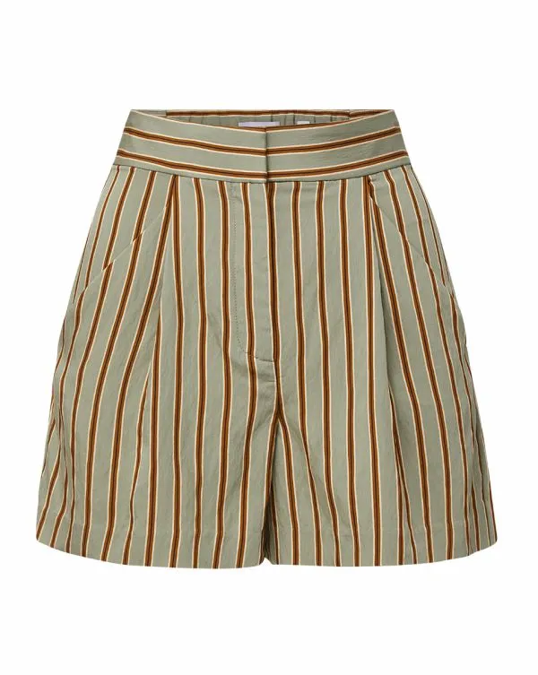 Elbe Striped Short Seafoam Multi Women Veronica Beard Skirts and Shorts