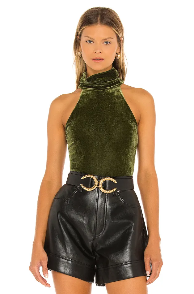 Ellen Bodysuit Dark Green Women Lovers and Friends Tops