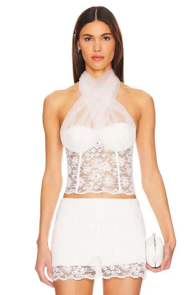 Elliot Top White Lace Women Lovers and Friends Tops