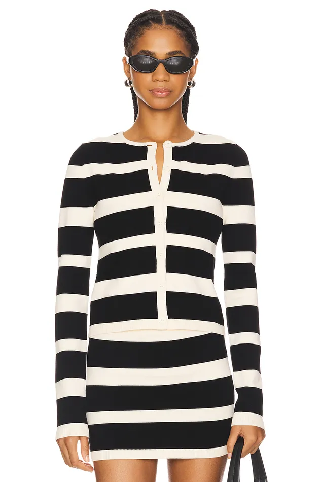 Eloise Cardigan Black and Cream Women Lovers and Friends Tops Eloise Cardigan Black and Cream Women Lovers and Friends Tops