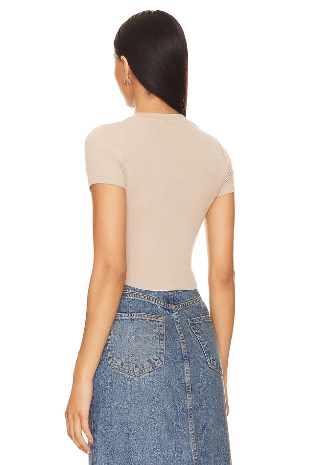 Emma Cropped Tee Stone Women Lovers and Friends Tops Emma Cropped Tee Stone Women Lovers and Friends Tops